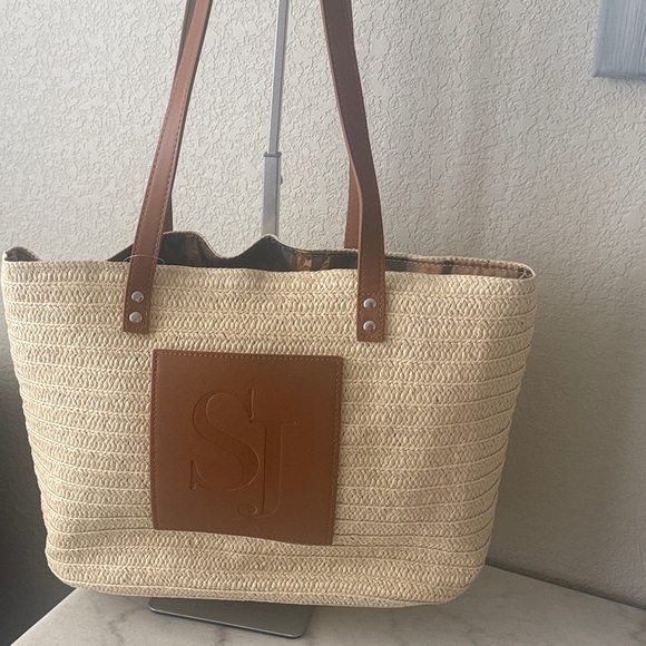 Sassy Jones Handbags - Sassy Jones Tan and Cream Tote Bag